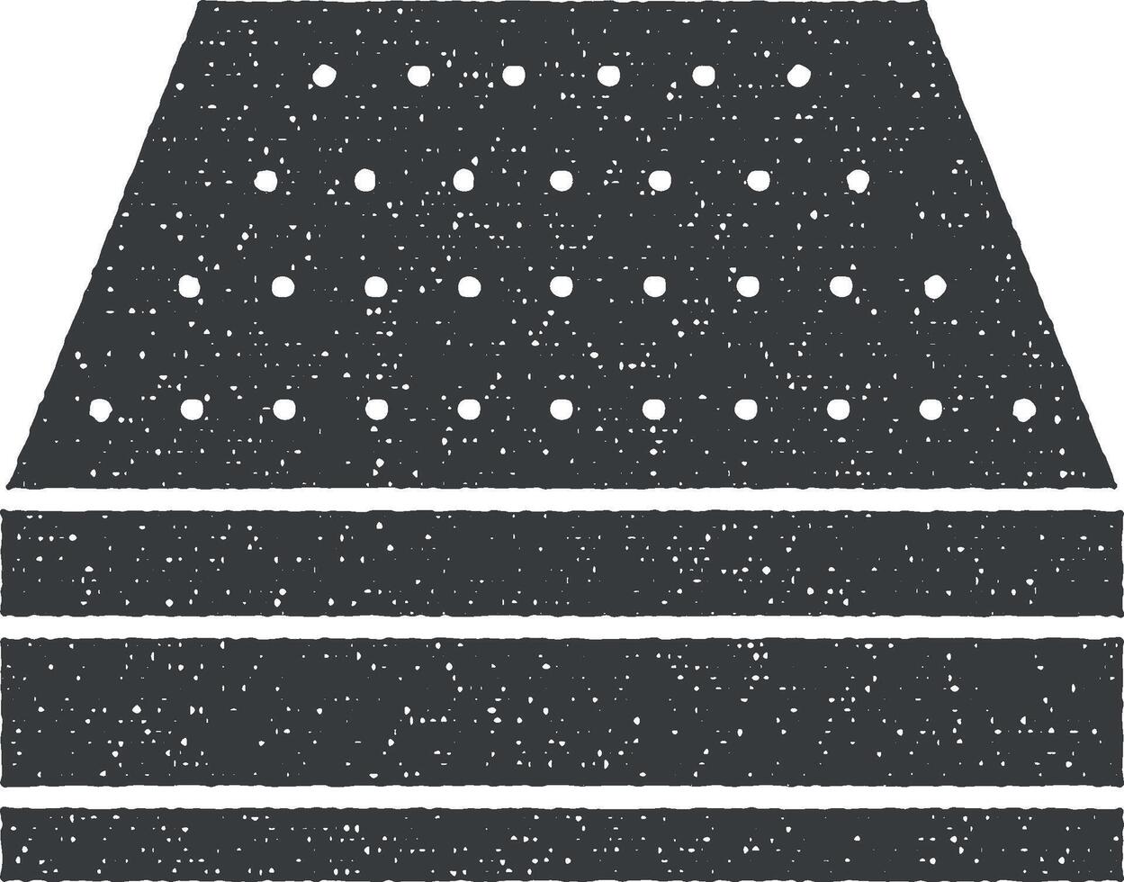Mattress, layers icon vector illustration in stamp style