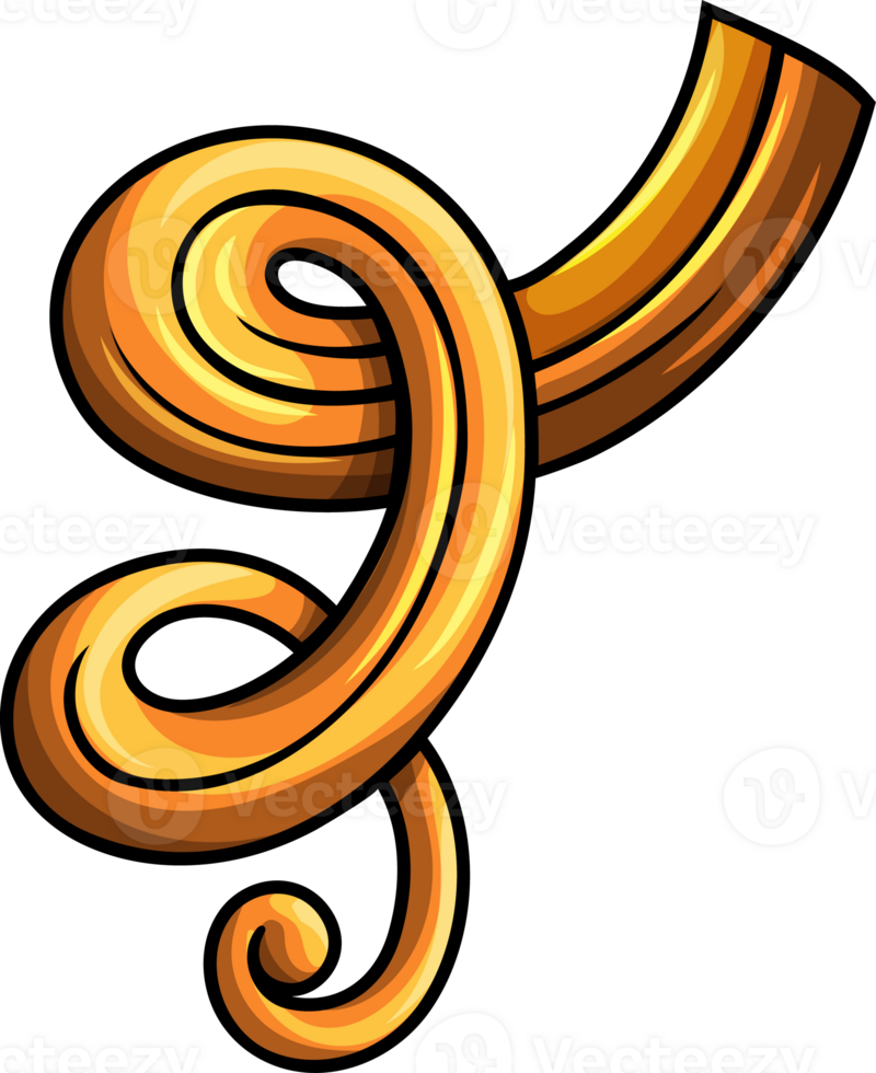 Cartoon decorative curl 38042260 PNG