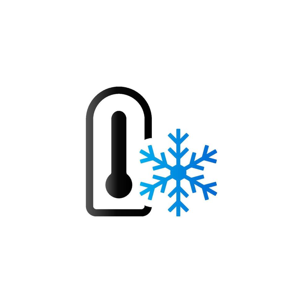 Thermometer icon in duo tone color. temperature measure freezing vector
