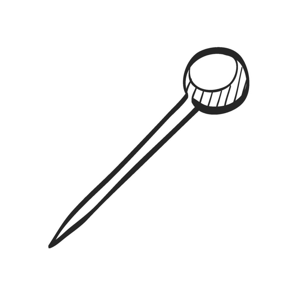 Hand drawn sketch icon needle vector