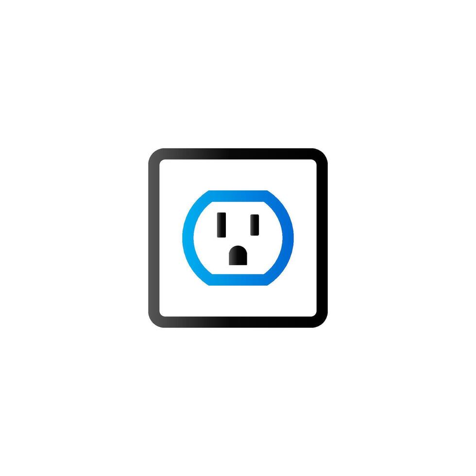 Electrical outlet icon in duo tone color. Electronic connect plug vector