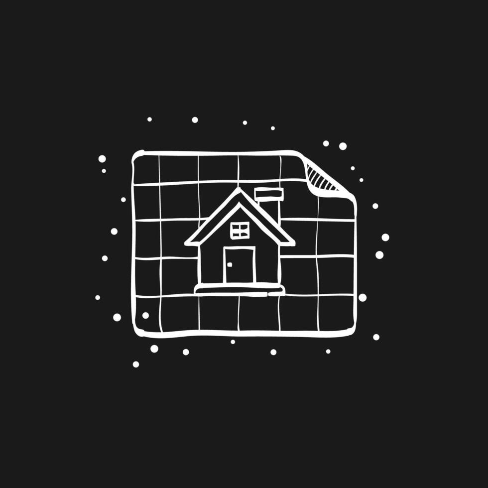 Blueprint doodle sketch illustration vector
