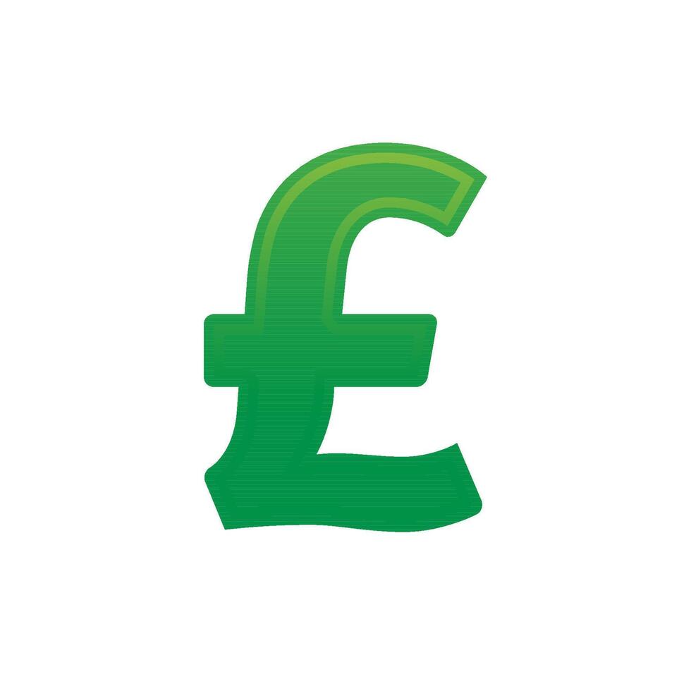 Pound sterling symbol icon in color. UK currency Britain vector