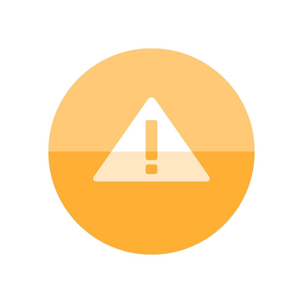 Warning sign icon in flat color circle style. Beware notice triangle safety security vector