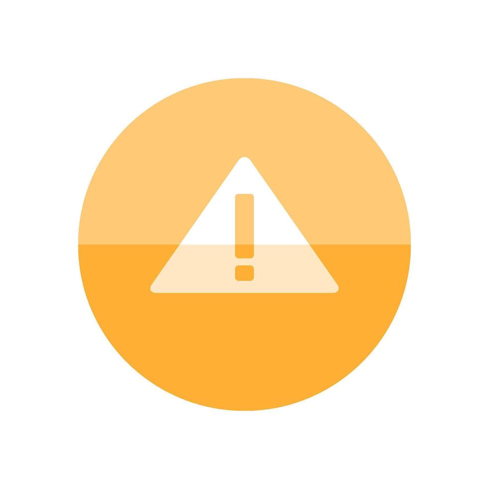 Warning sign icon in flat color circle style. Beware notice triangle safety security vector