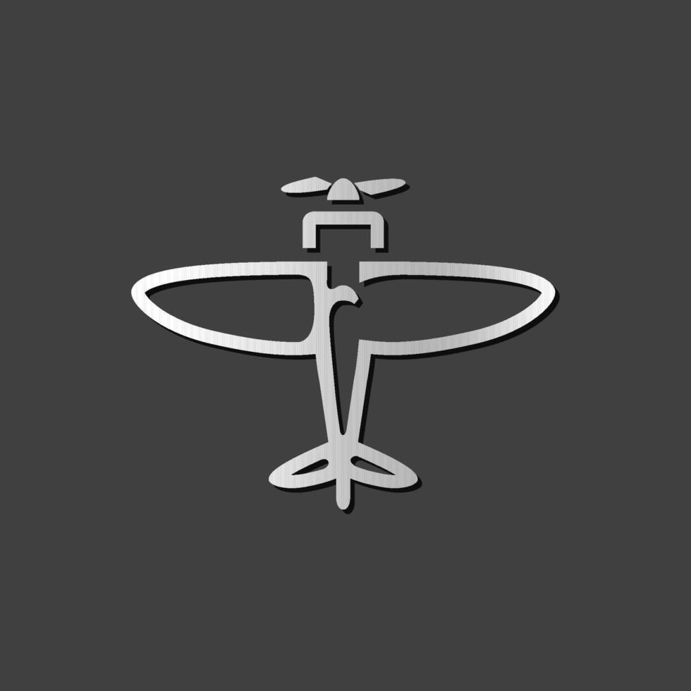 World War icon in metallic grey color style. vector