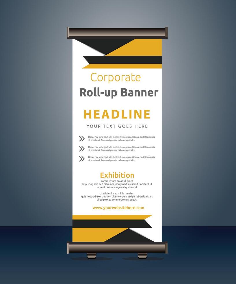 vector corporate business roll up banner standee pull up banner x banner template design