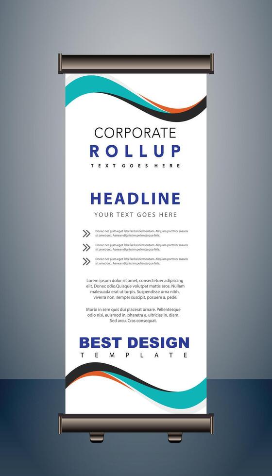 Vector corporate roll up banner design template