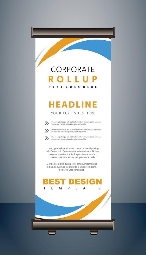 Vector corporate roll up banner design template