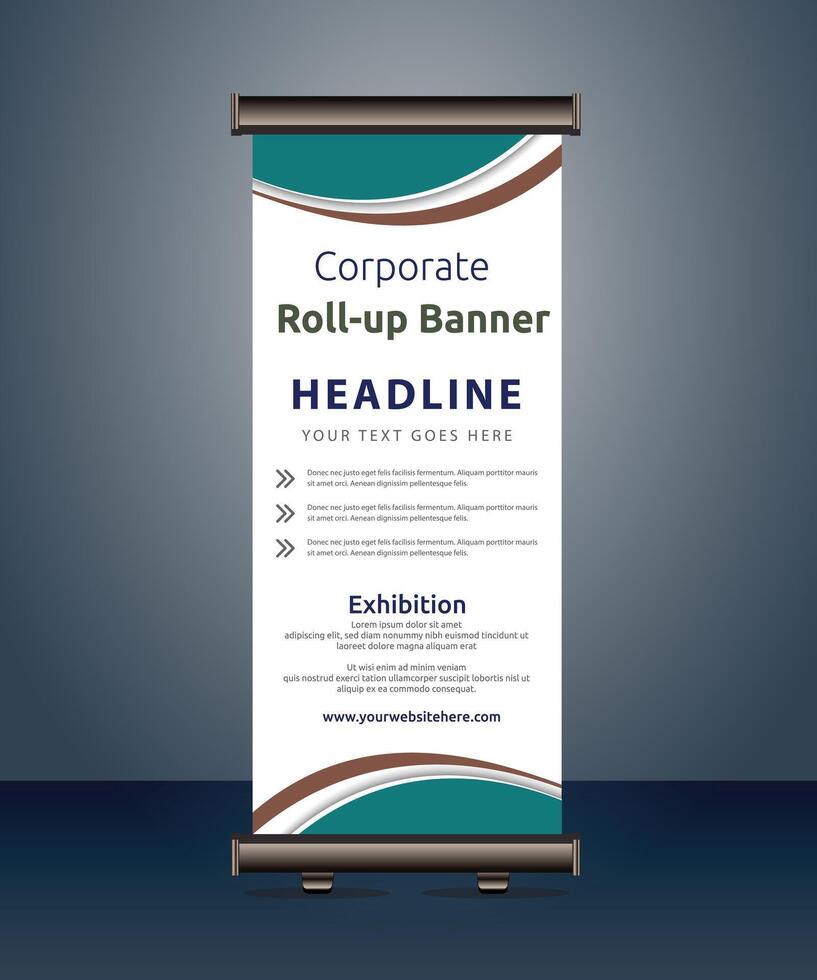 vector corporate business roll up banner standee pull up banner x banner template design