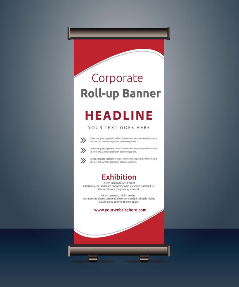 vector corporate business roll up banner standee pull up banner x banner template design