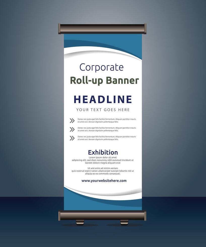 vector corporate business roll up banner standee pull up banner x banner template design