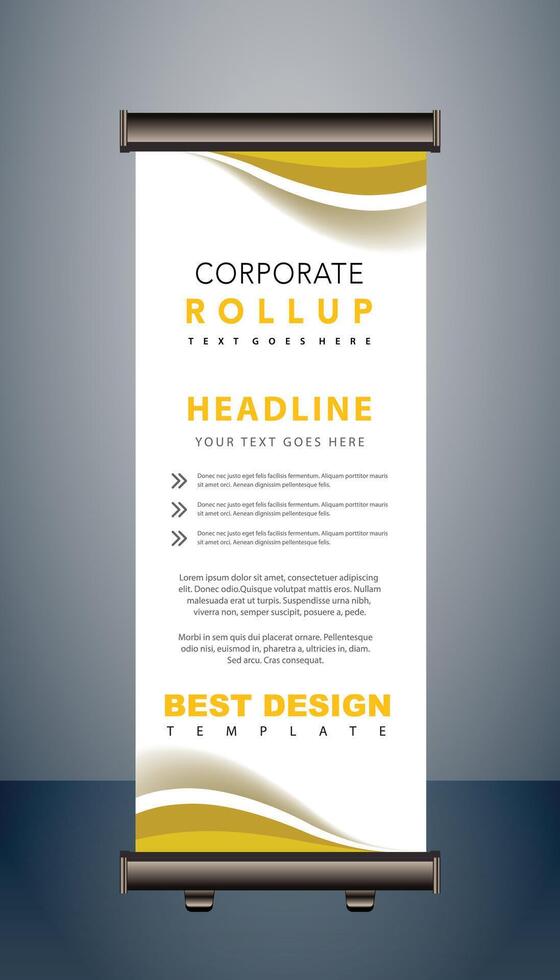 Vector corporate roll up banner design template