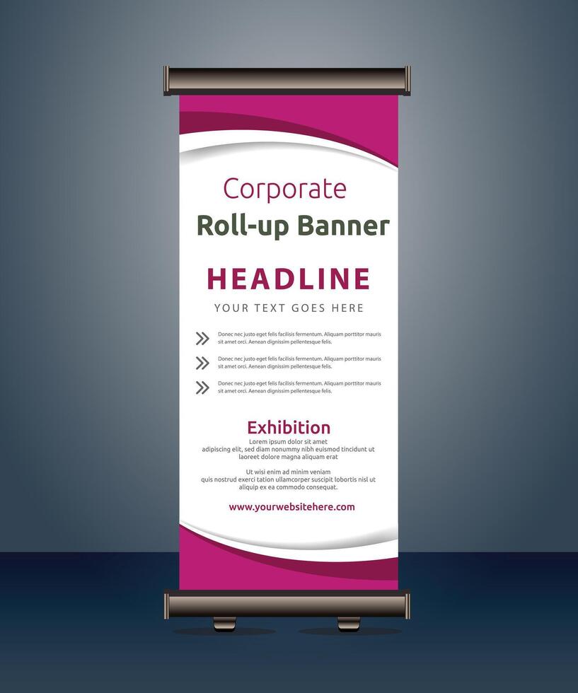 vector corporate business roll up banner standee pull up banner x banner template design