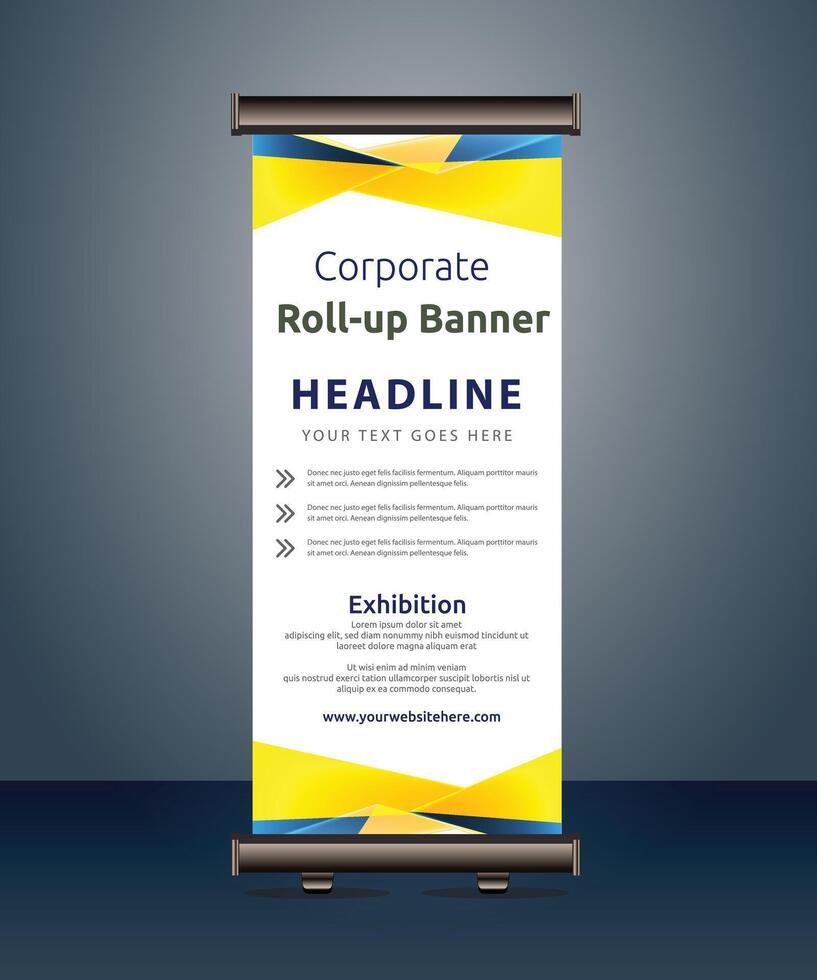 vector corporate business roll up banner standee pull up banner x banner template design