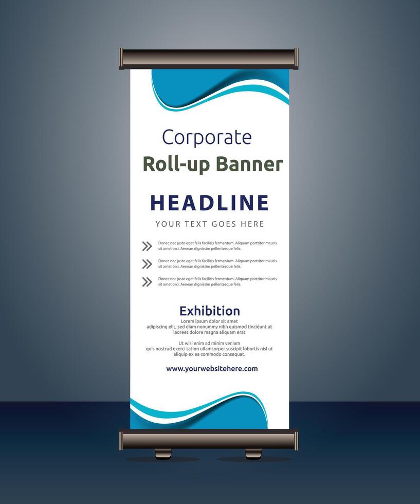 vector corporate business roll up banner standee pull up banner x banner template design