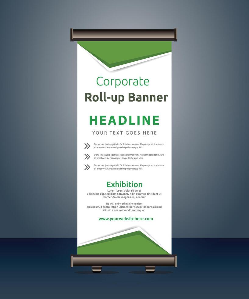 vector corporate business roll up banner standee pull up banner x banner template design