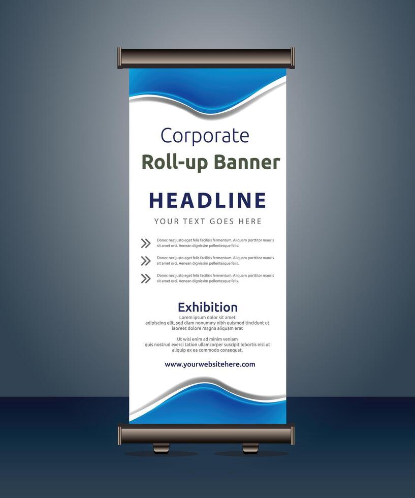 vector corporate business roll up banner standee pull up banner x banner template design