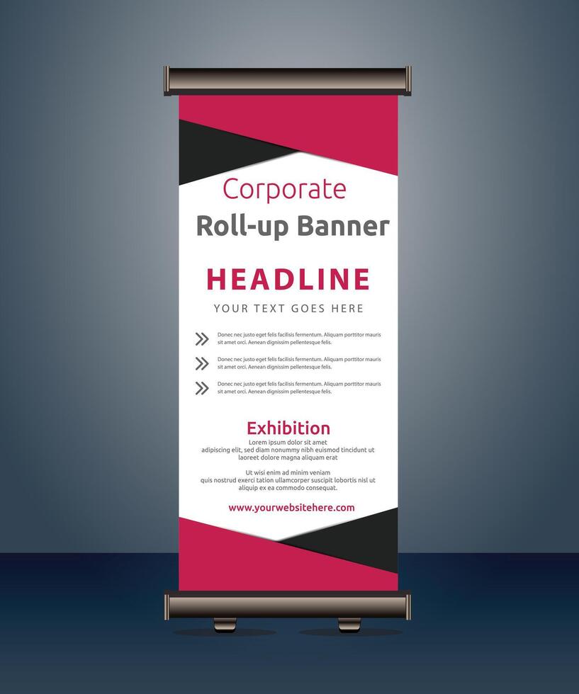 vector corporate business roll up banner standee pull up banner x banner template design