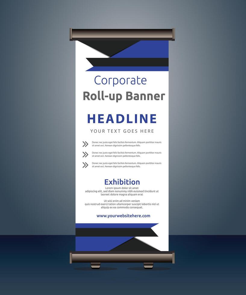 vector corporate business roll up banner standee pull up banner x banner template design