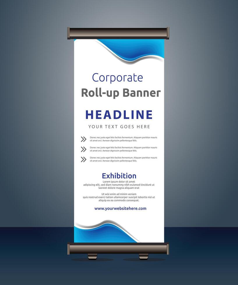 vector corporate business roll up banner standee pull up banner x banner template design