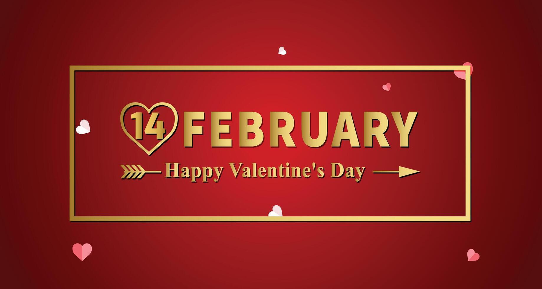 Valentines day background with typography of happy valentines day text vector