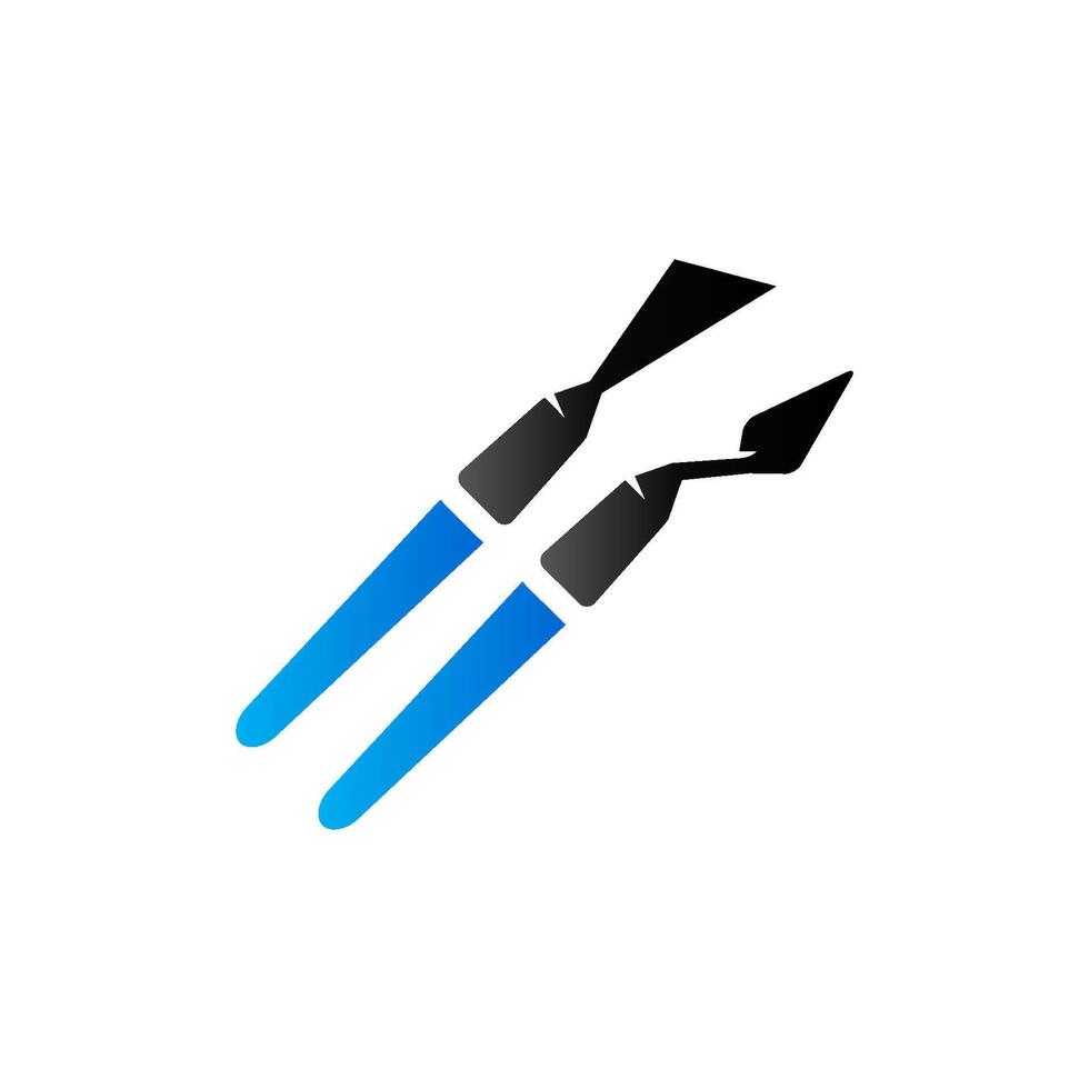Painting spatula icon in duo tone color. Artist tools vector