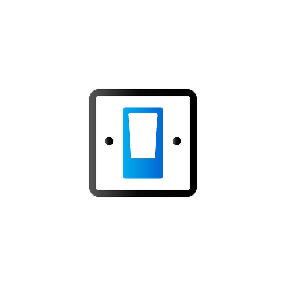 Electric switch icon in duo tone color. Electronic household vector