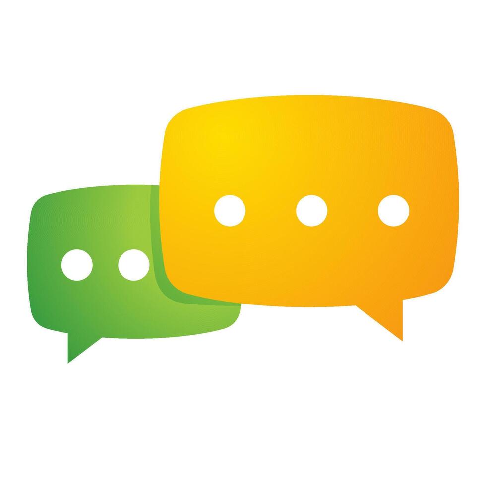 Chat sign icon in color. Communication conversation social media vector