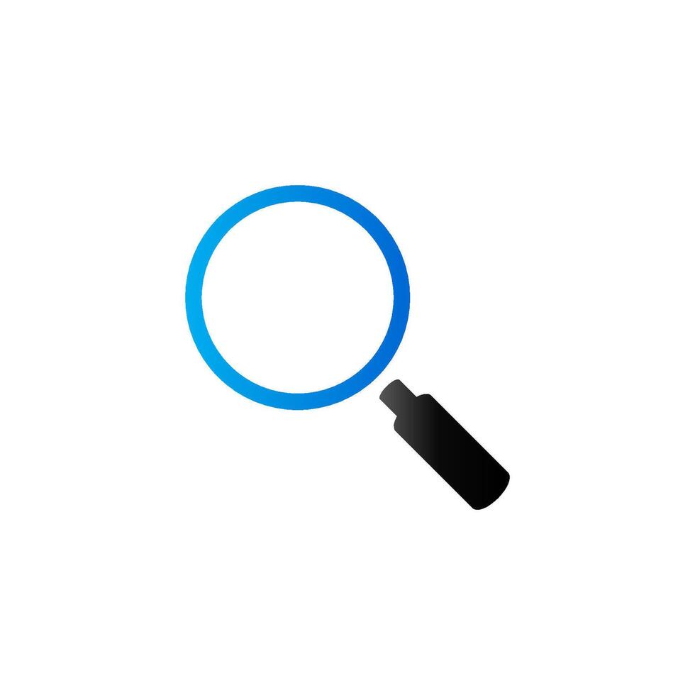 Magnifier icon in duo tone color. Zoom explore find locate vector