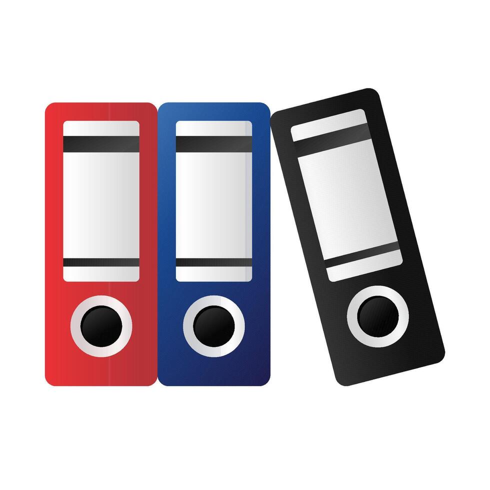 Office folder icon in color. File document arrange rack vector