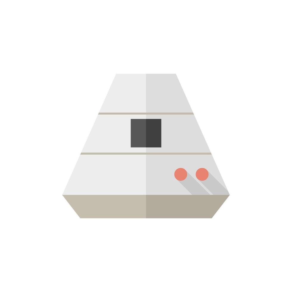 Space capsule icon in flat color style. Astronaut, space craft vector