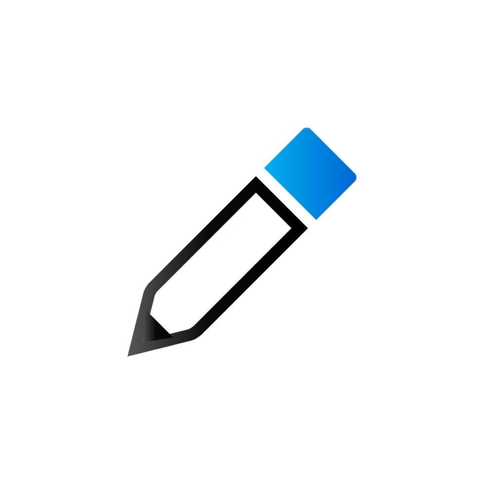 Pencil icon in duo tone color. doodling sketch plan vector