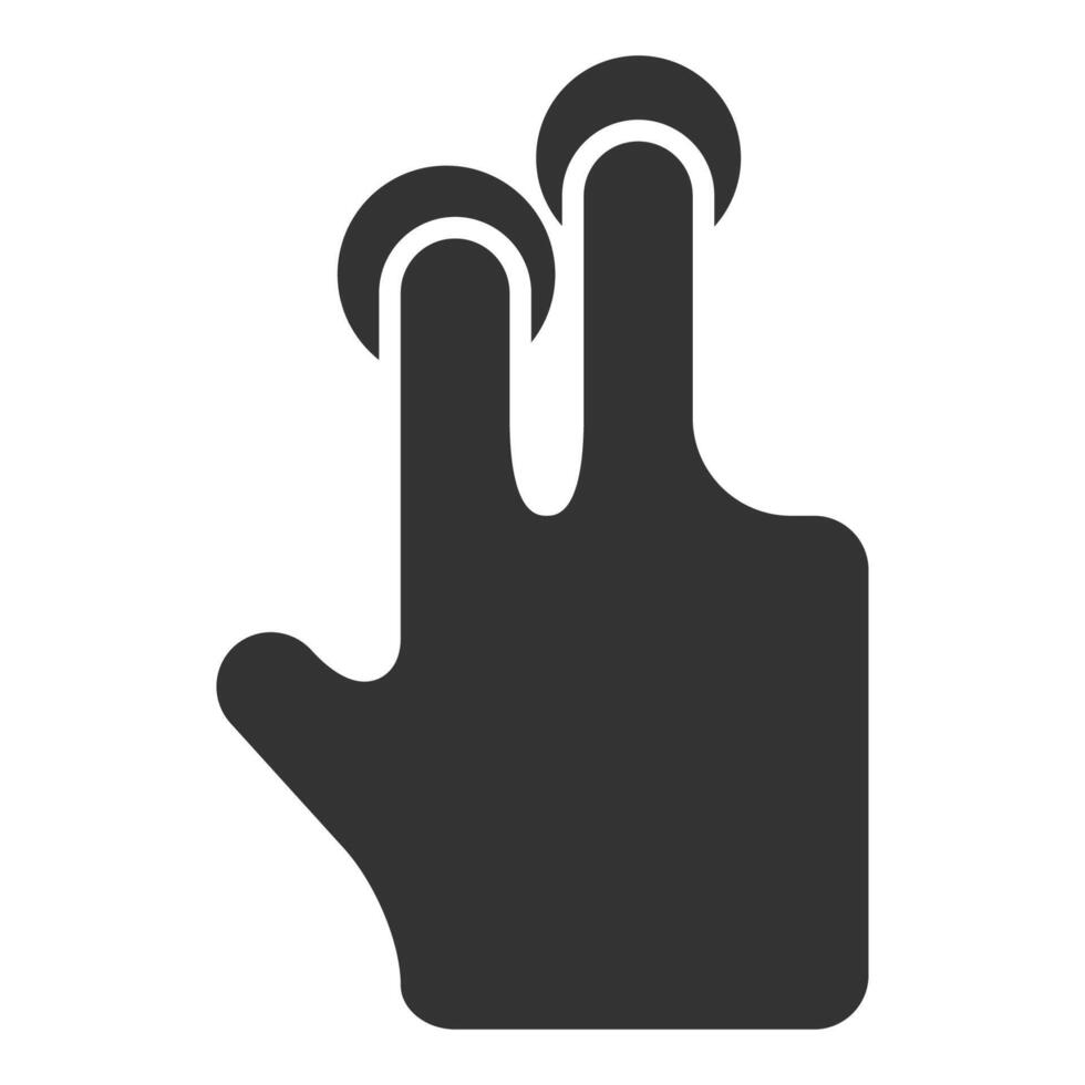 Black and white icon gesture vector