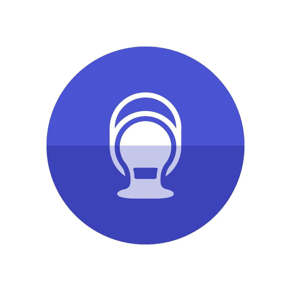 Painting can icon in flat color circle style. vector
