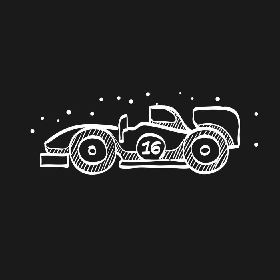Race car doodle sketch illustration vector