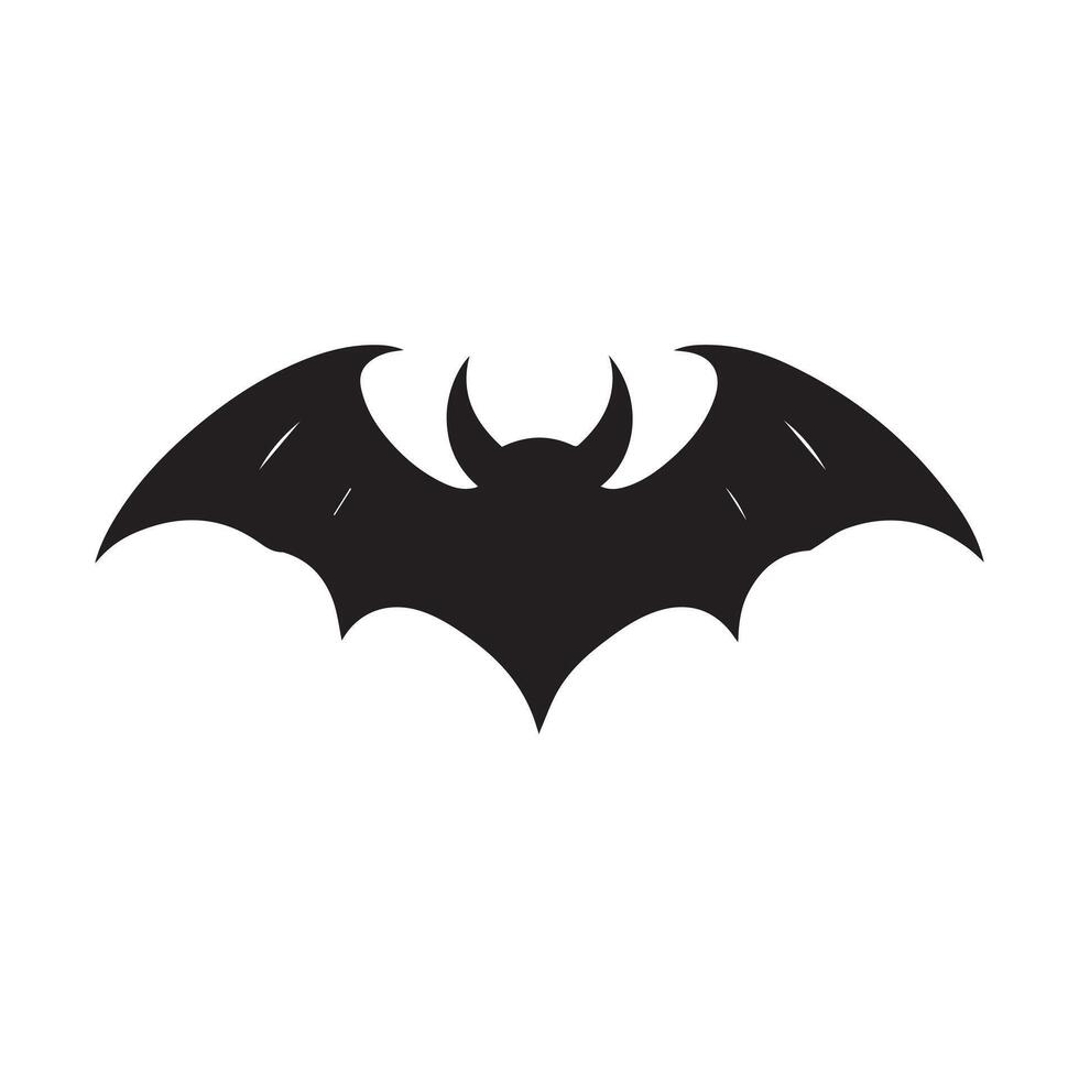 halloween bat icon silhouette. vector