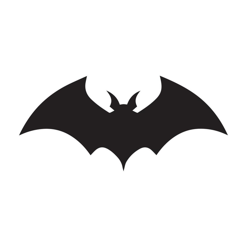 halloween bat icon silhouette. vector