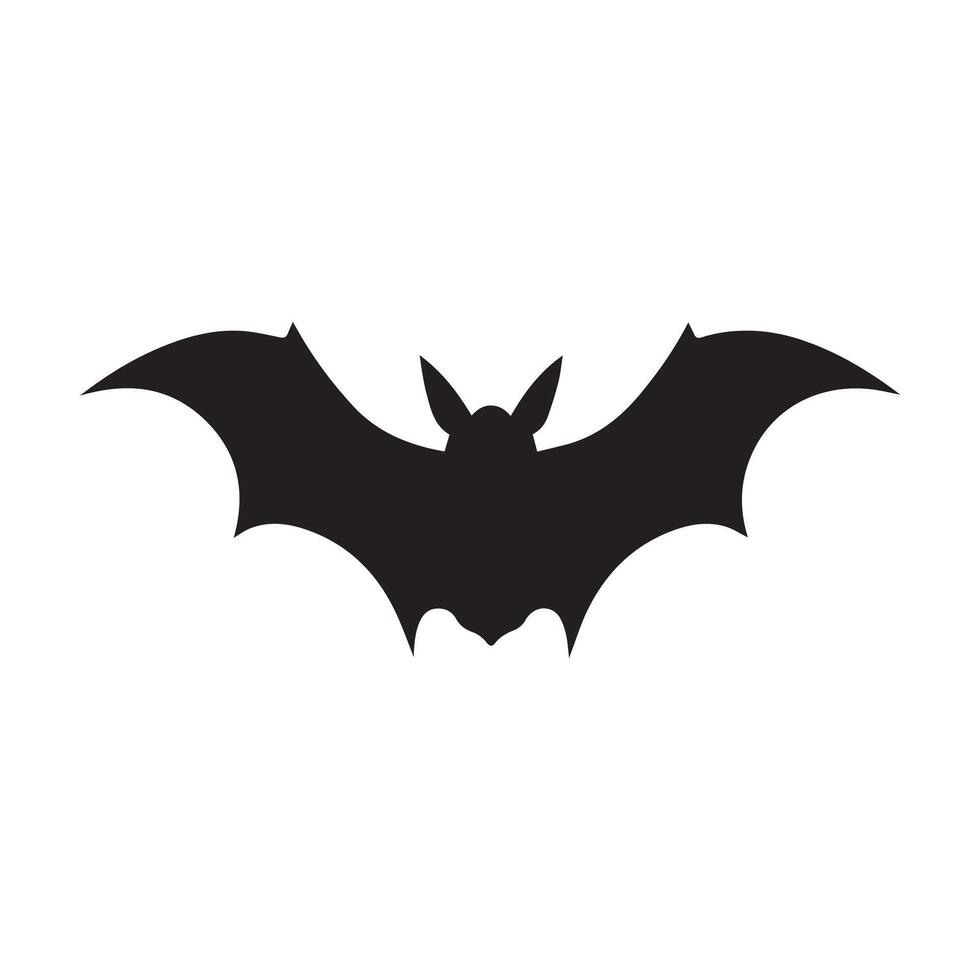 halloween bat icon silhouette. vector