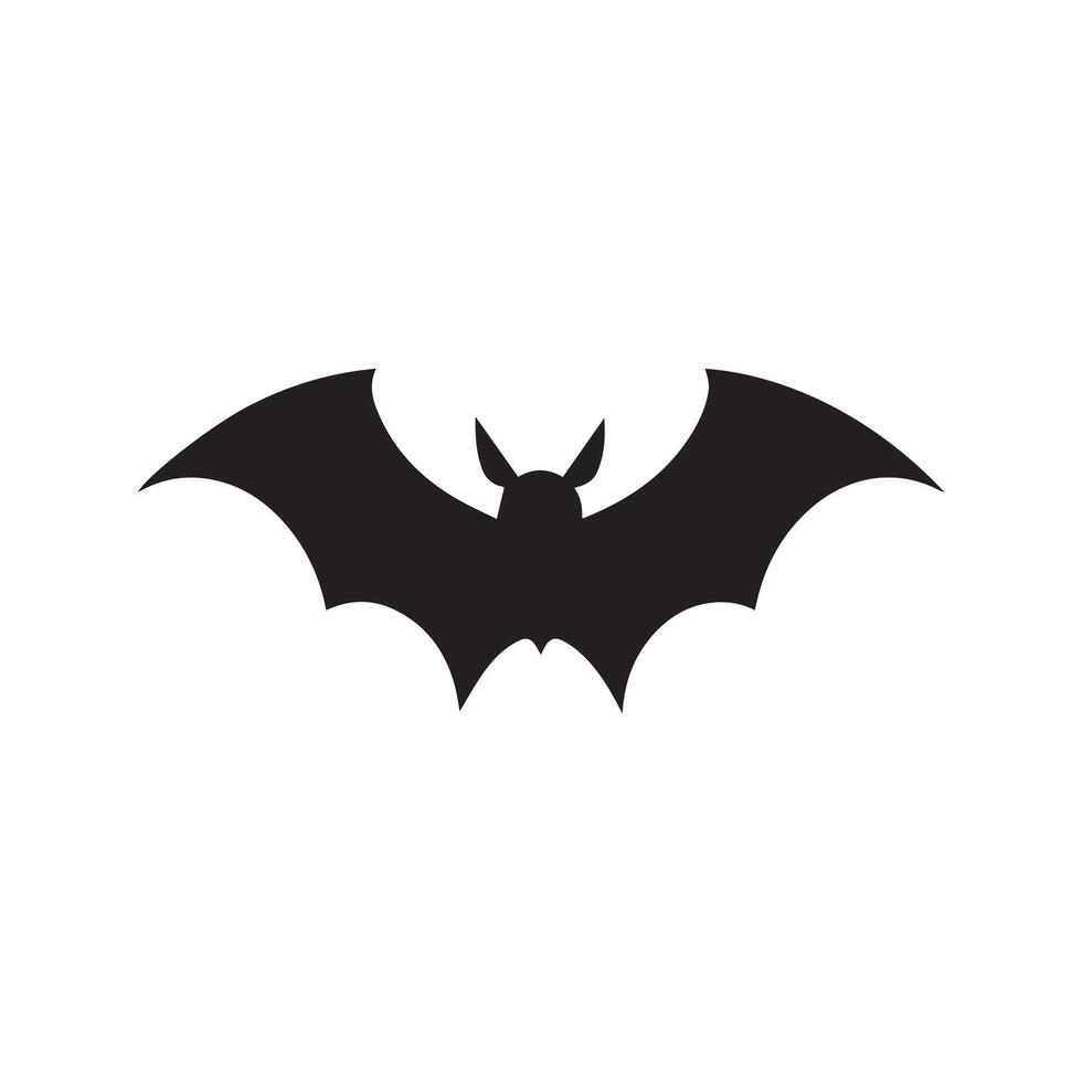 halloween bat icon silhouette. vector