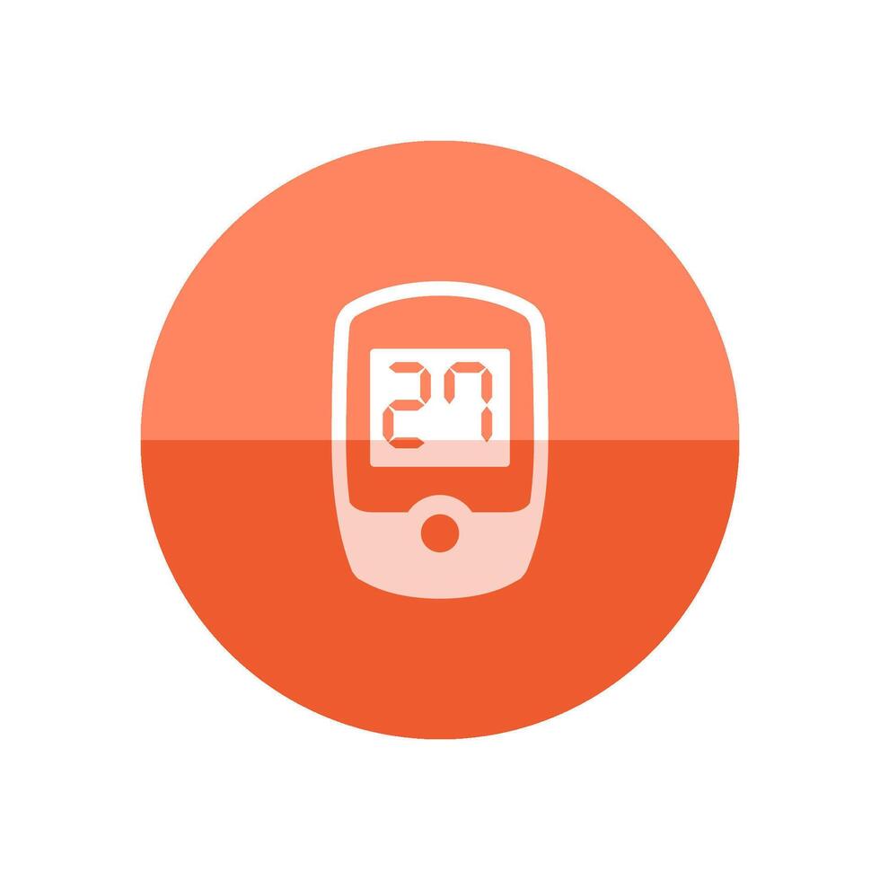 Cycle computer icon in flat color circle style. Bicycle tool monitoring speed rate average vector