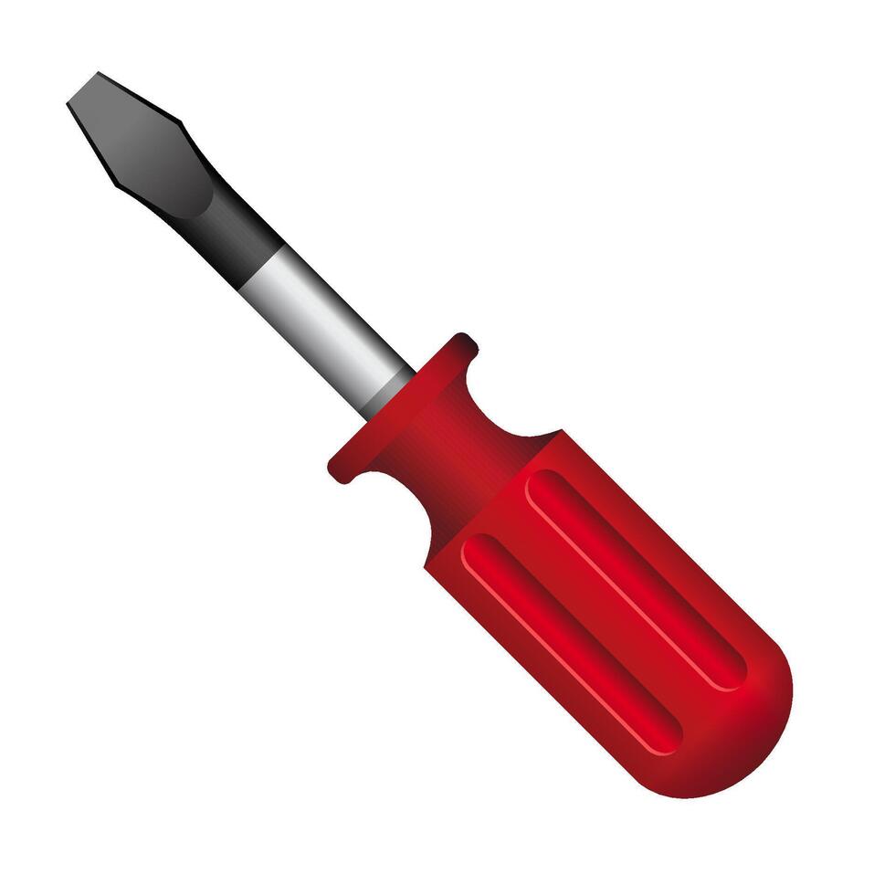 Electric screwdriver icon in color. Machine household work tool vector