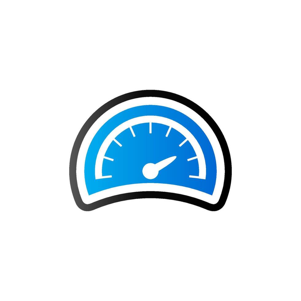 Dashboard icon in duo tone color. Control panel odometer speedometer vector