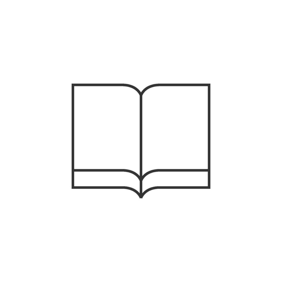 Book icon in thin outline style vector