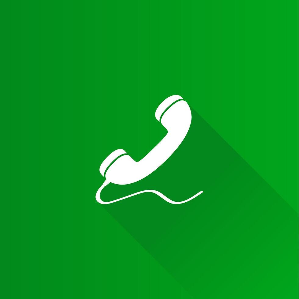 Wireless phone flat color icon long shadow vector illustration