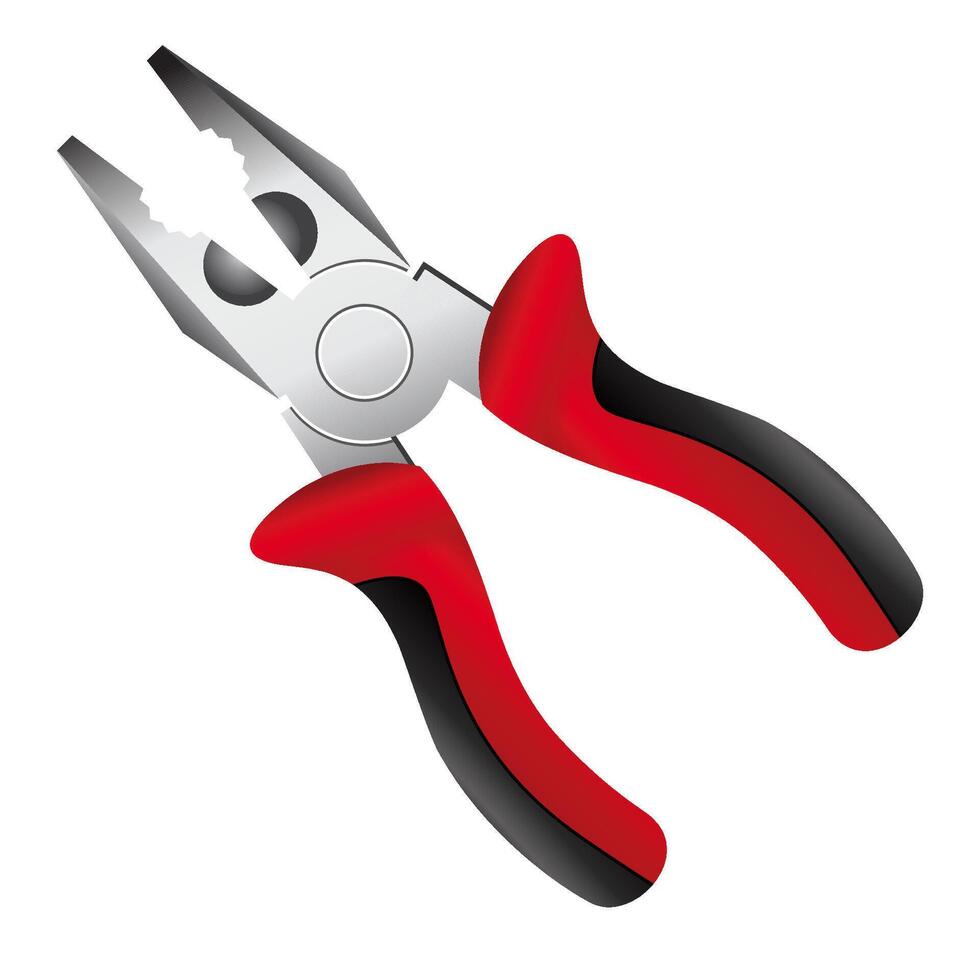 Pliers icon in color. Tool industrial construction vector
