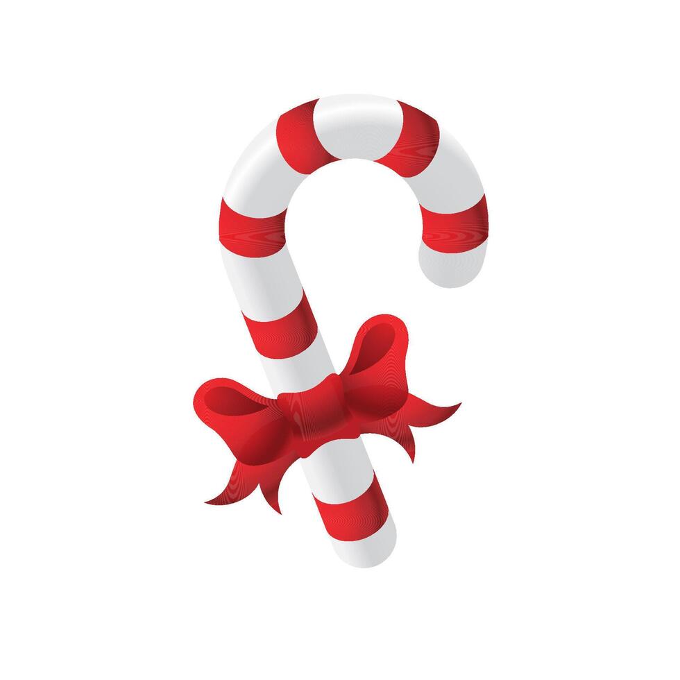 Candy cane icon in color. Food Christmas sugar sweet vector