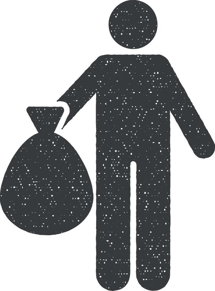 Help people cooperation icon vector illustration in stamp style