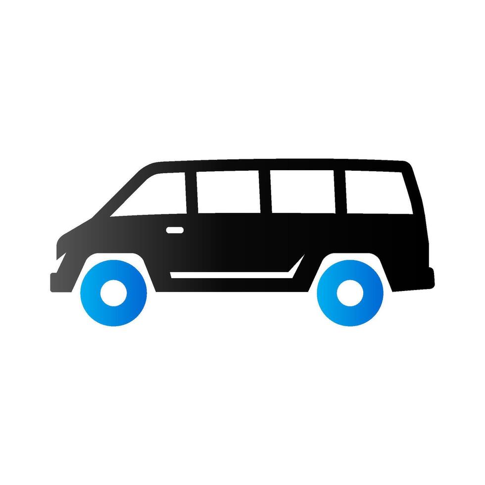 Car icon in duo tone color. Van delivery bus vector