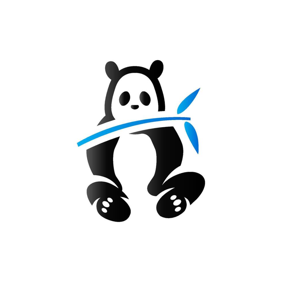 Panda icon in duo tone color. Mammal china zoo vector